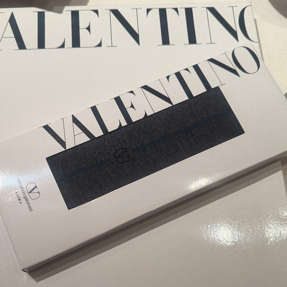 Valentino Garavani White Box with Black Logo Panel